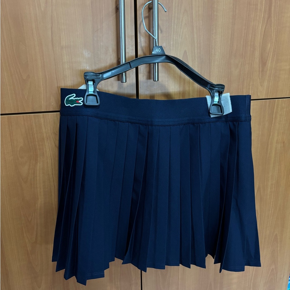 Lacoste Women's Navy Pleated Skirt